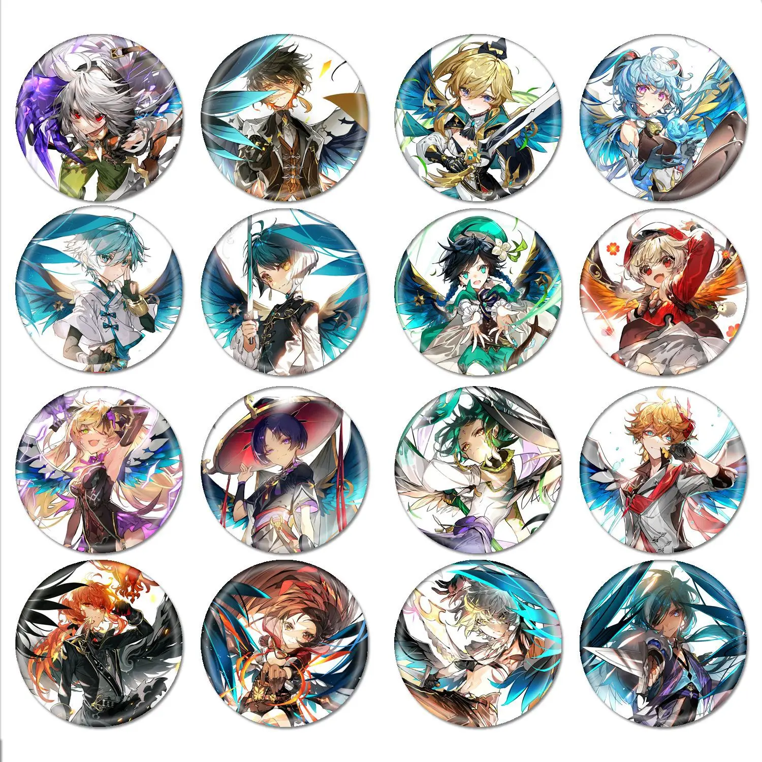 New Design Genshin Impact Ganyu Traveller Game Pin Cosplay Cute Brooch Gift Shirt Backpack Lapel Badge Decoration