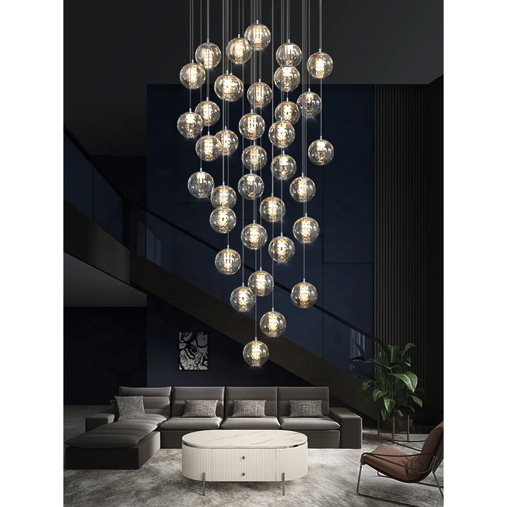 FILLUX contemporary ball dining stairs pendent lampadario candelabros lampara colgante lustre pendant light fixture chandeliers