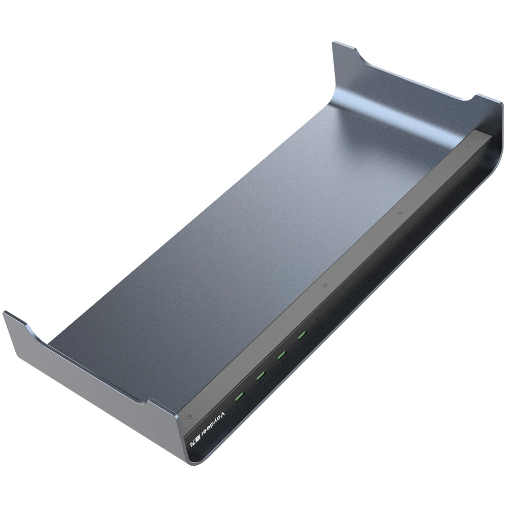 Vaydeer USB 3.0 Transfer Data and Charging Keyboard and Mouse Storage Desk Organizer Aluminum Monitor Stand