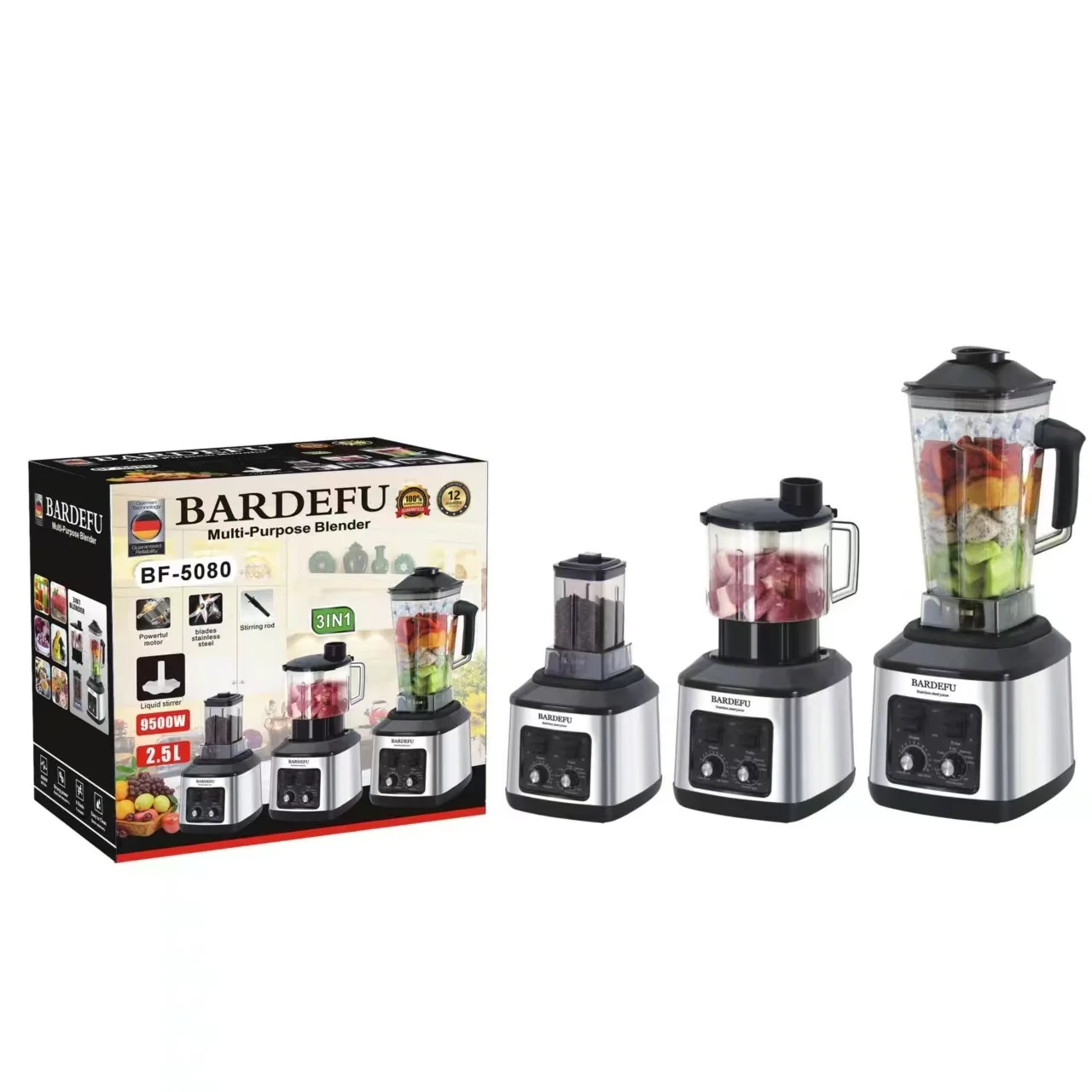 BF 5082 Pure cooper 3 in 1 blender 3L 9500W heavy duty mixeur blender food processor blender machine shaved ice machine