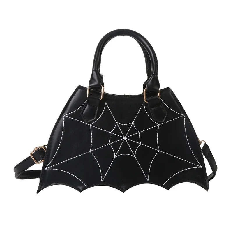 New Design Funny Spider Net Handbag Halloween Unique Style Sling Shoulder Bag Customization Gothic Bags for Women