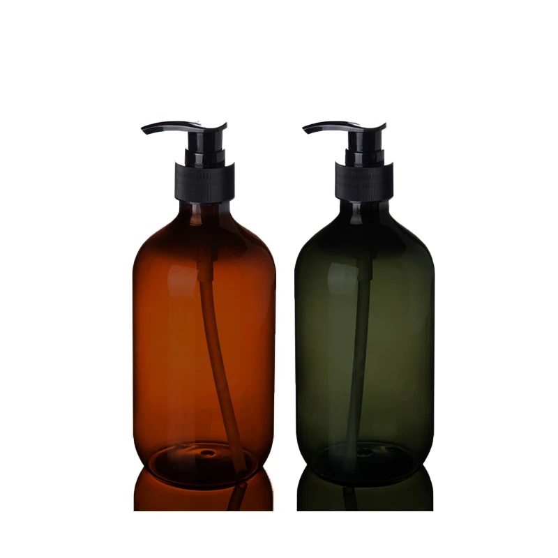 300ml 10 oz 500ml amber green clear black plastic container cosmetic oil bottles
