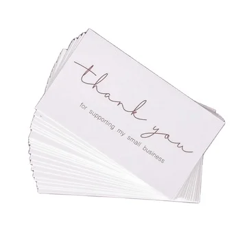 Thank You for Supporting My Small Business Cards, Elegant and Professional Design, 2 X 3.5, Recommended for Online Retailers