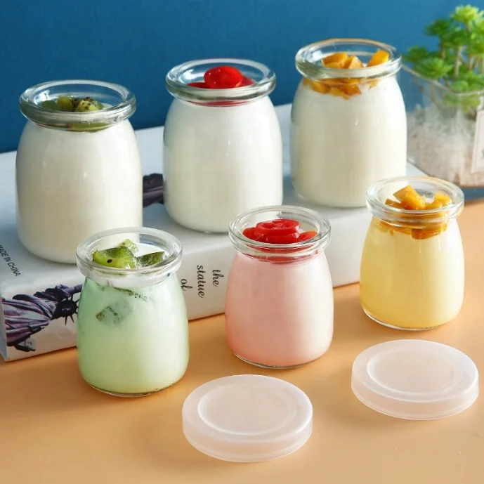 Airtight Metal Lid Honey Caviar Jam Bottle Spice Milk Yogurt Pudding Glass Jar For Food Sauce Sweets