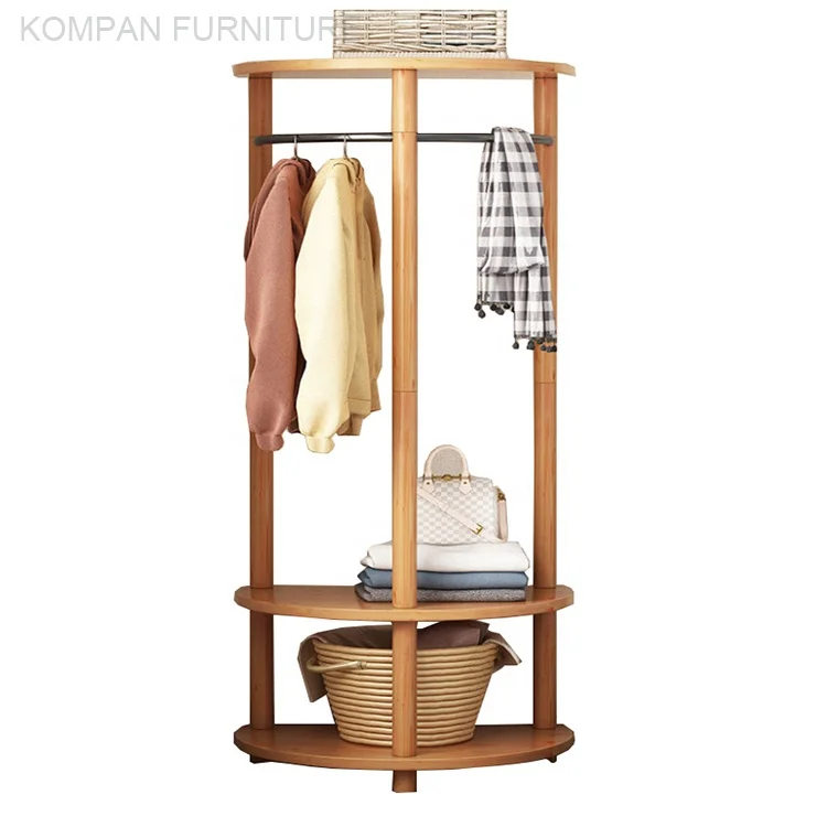 Wholesale factory price high quality home furniture clothing storage rack wood clothes hangers