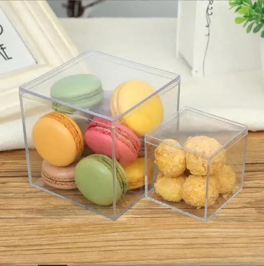 Clear Acrylic Plastic Square Cube Small Acrylic Box with Lid Storage for Candy Pill, Tiny Jewelry, Gifts