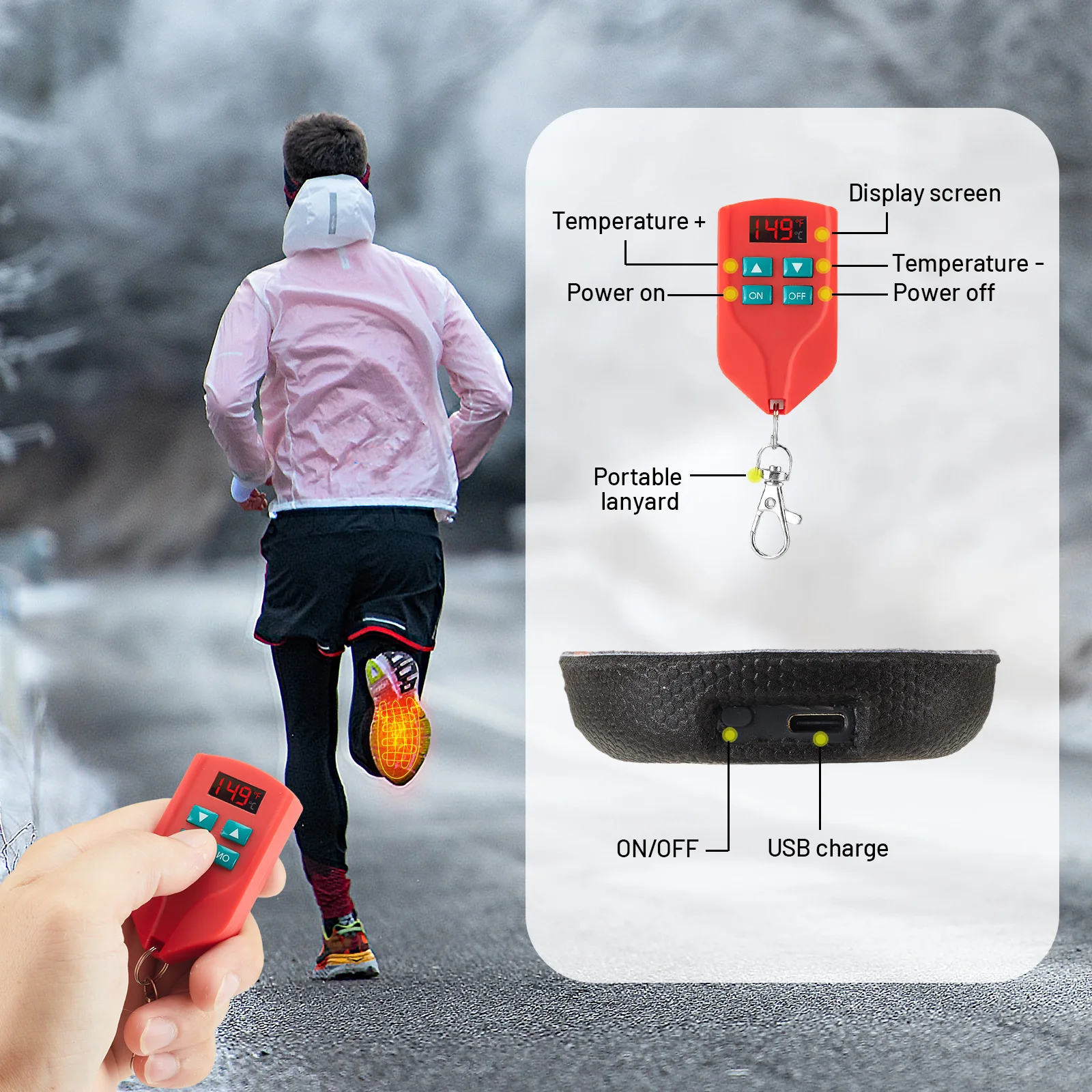 Электрические Зимние Стельки С Подогревом с литий-ионным аккумулятором USB теплее стельки для зимнего катания на лыжах рыбалки