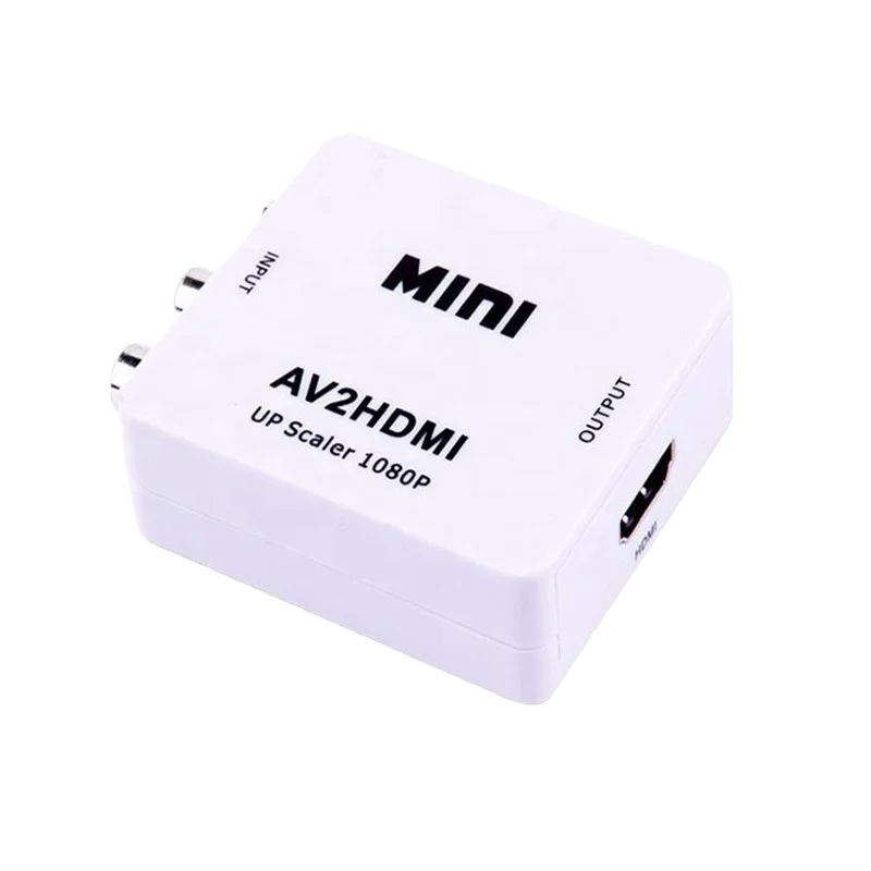 Заводская оптовая продажа HD 1080P RCA AV-HD MI конвертер Mini AV2HDMI Аудио Видео адаптер с USB-кабелем