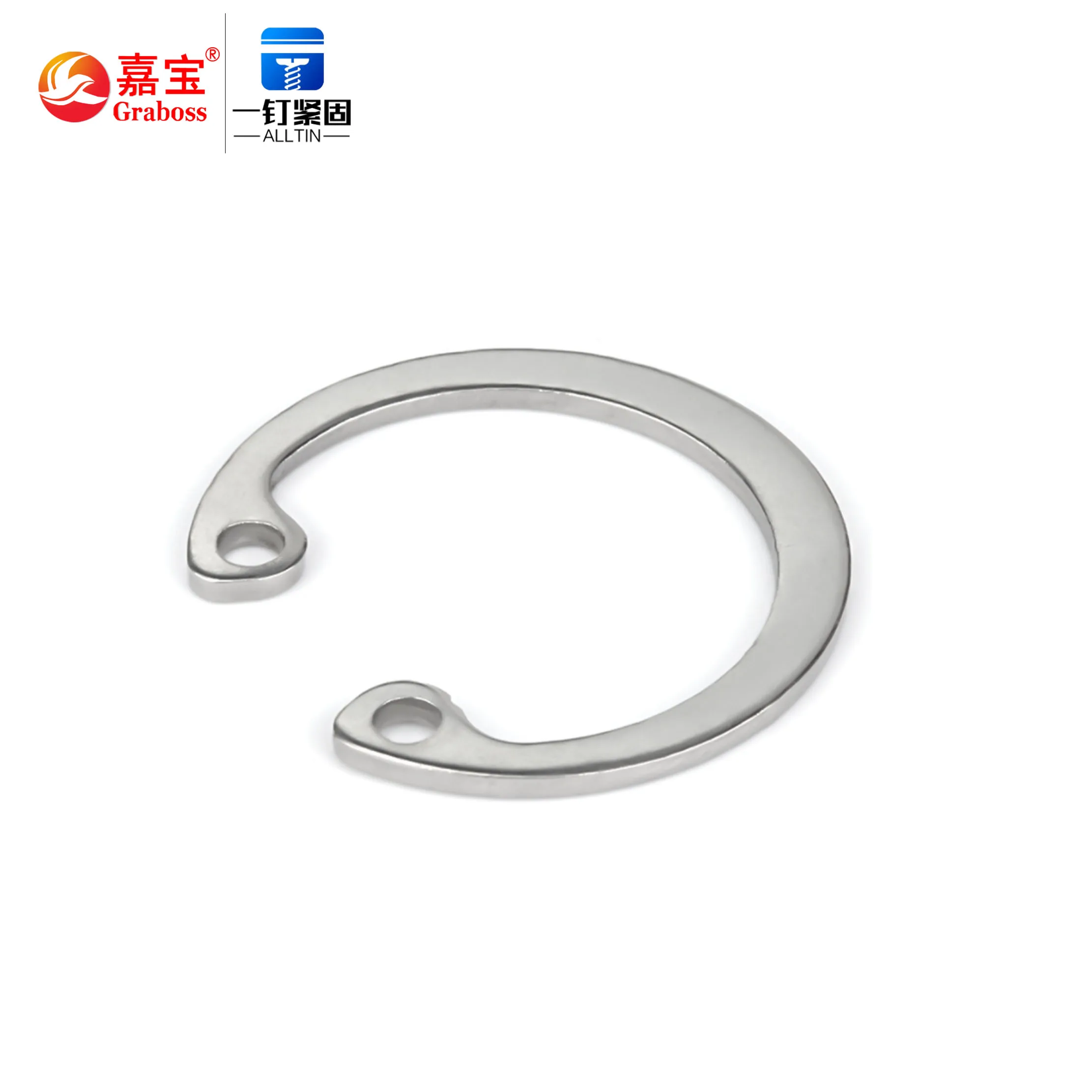 High quality Factory direct sale 304 stainless steel hole with retainer spring C-type clamp spring