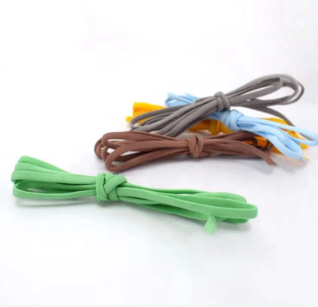 Flat Soft Elastic Face Mask 3 mm Earloop Strap, 3mm Black Soft Mask Earloop Elastic Band Flat For Facemask 6mm