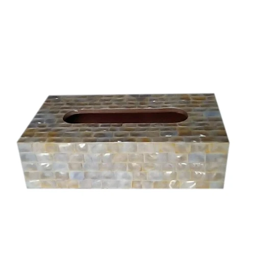 Rectangular Tissue Box From Vietnam with Mother of Pearl Inlay Home Decor Lacquer Cover for Home Use Packed in Carton