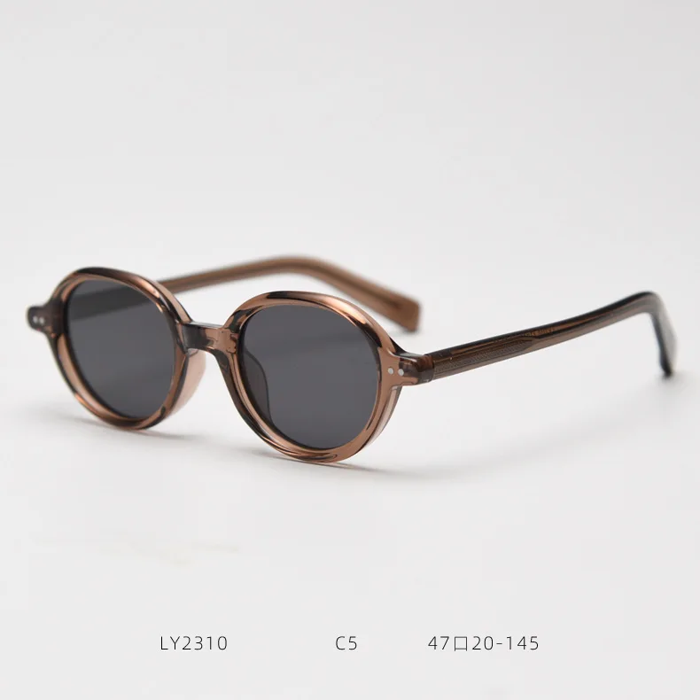 Hot Sell Sunglasses Trendy Uv400 Newest 2024 Tr90 Lady Shades Sunglasses Retro Small Oval Sunglasses