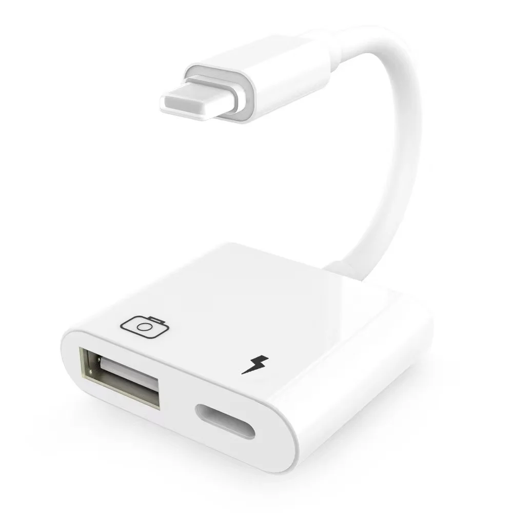 Новое поступление 8 Pin usb адаптер для камеры 2in1 флеш-накопитель Usb с гнездовым Otg кабель для синхронизации данных и зарядки с поддержкой карт ридер Otg Кабель-Переходник usb otg кабель