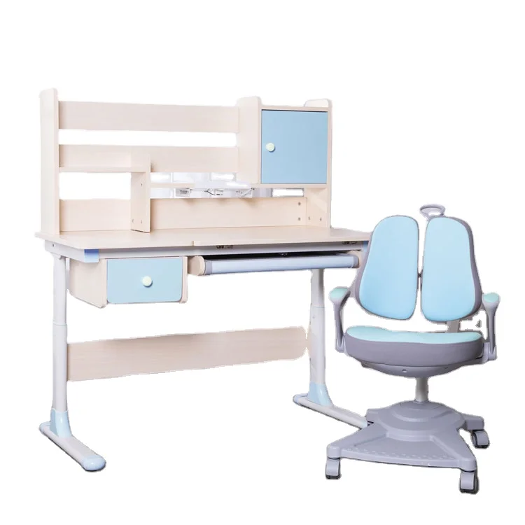 Multi functional children study desk kids study table chair set kids desk study table with draws