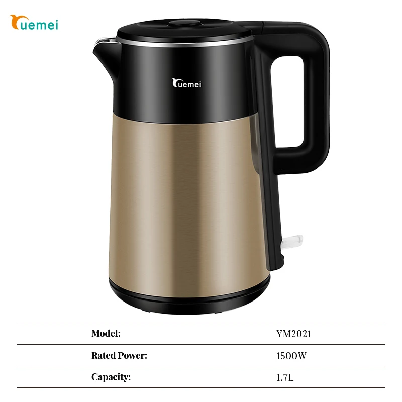 New Design Adjustable Temperature Electric Kettle Small Electric Kettle Serviceable 1.7L Cheap Price Electric Kettle