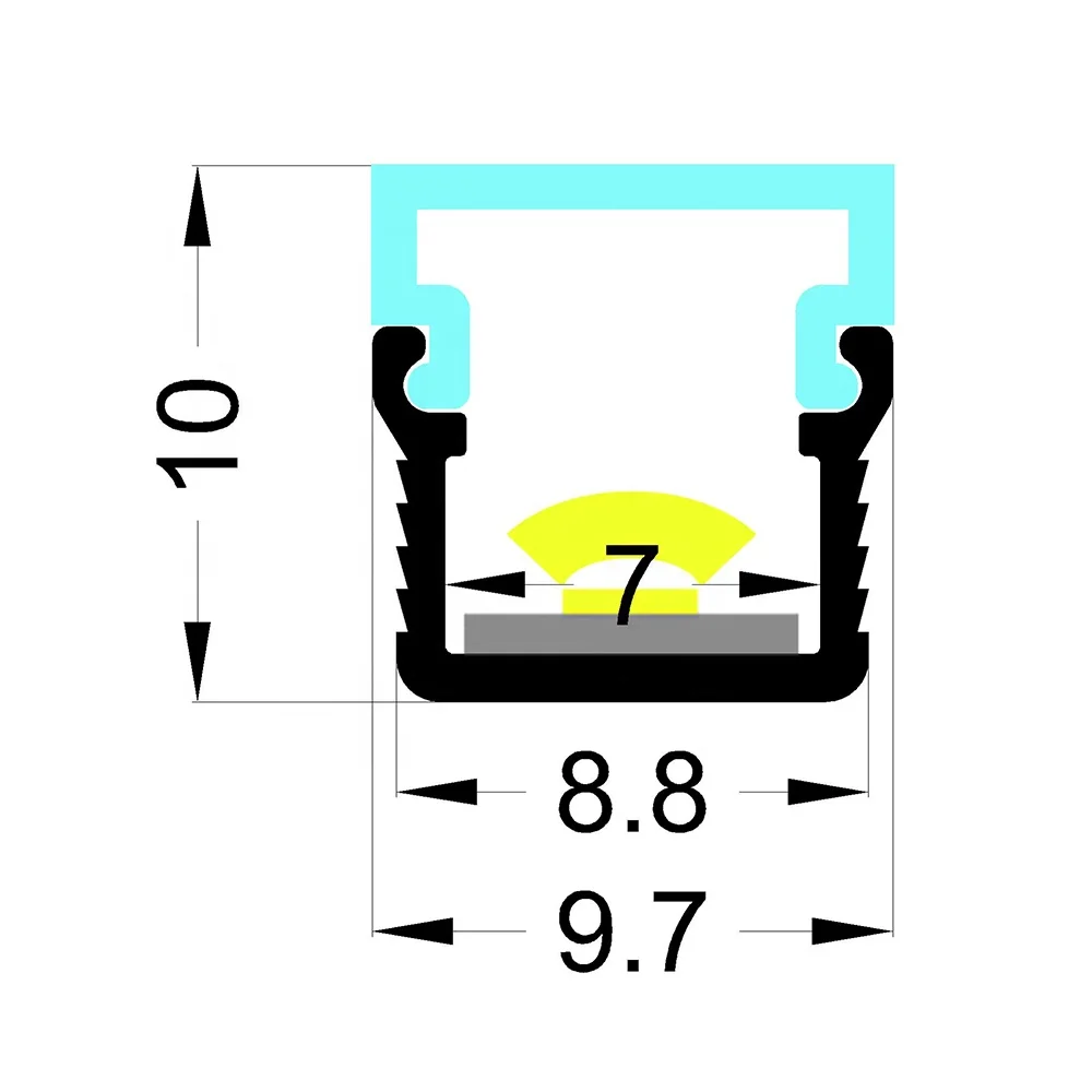 Profile Use For Led Aluminum Profile Gypsum Wall Trimless Plaster Light Slide Rgb Led Light With Aluminum pvc profile