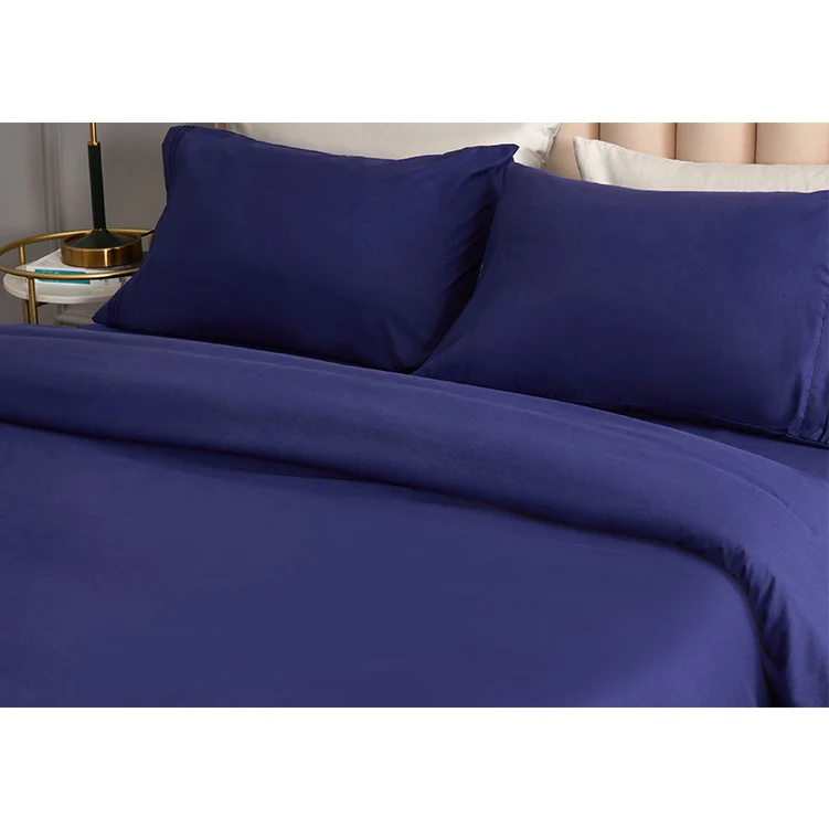 Bed sheet sale 4 pieces flat / fitted bed sheets & pillowcases cooling microfiber bed sheet set