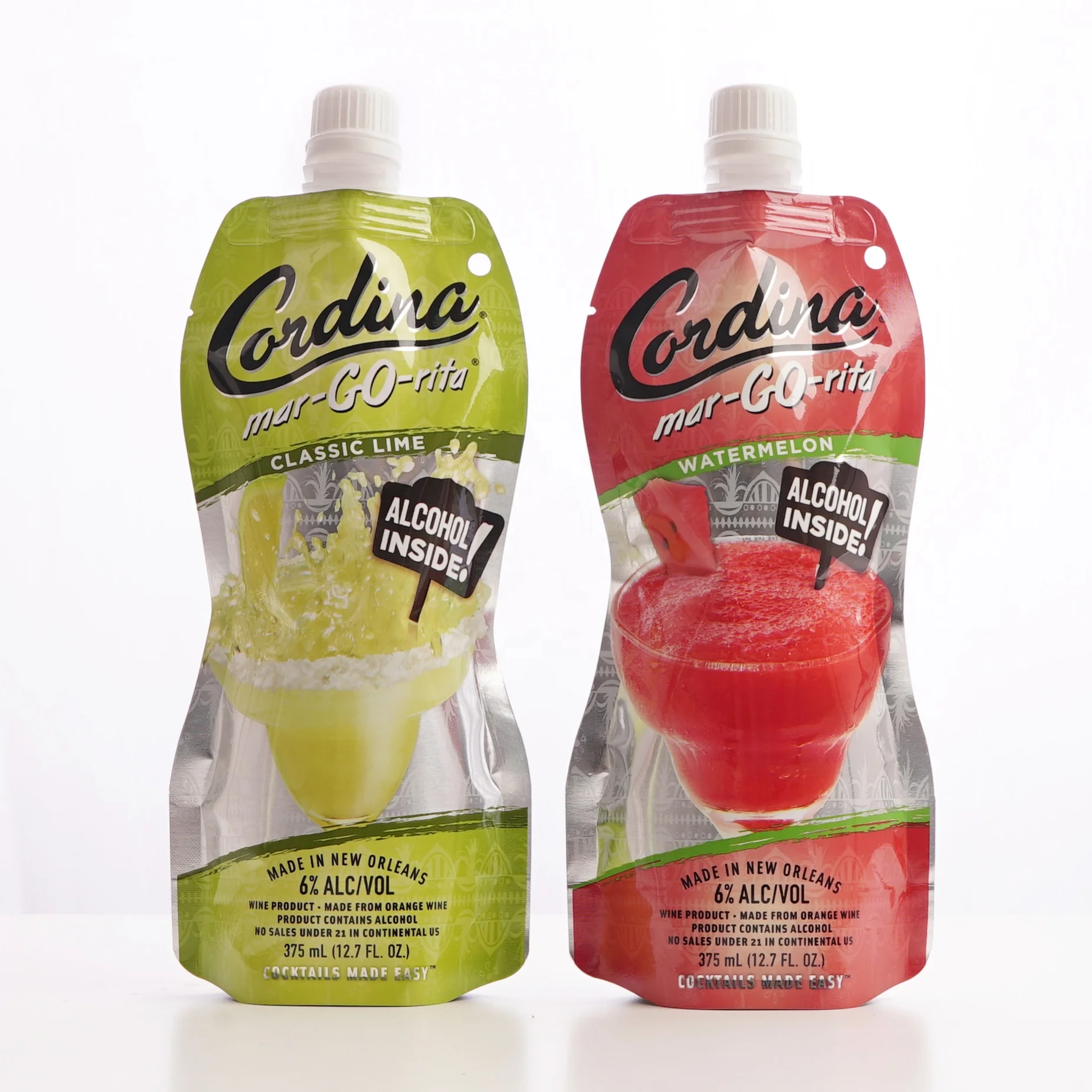 Customized Printing Flexible Packaging Logo Plastic Standing Waterproof Spout Pouch for Sports Energy Drink