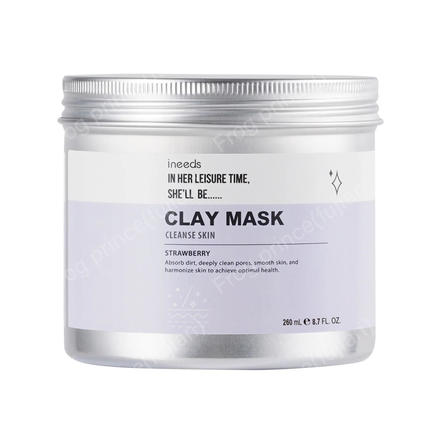 Customized Enviroment Eco-Friendly 260ml Deep Cleansing Clay Face Mask in Aluminum Bottle