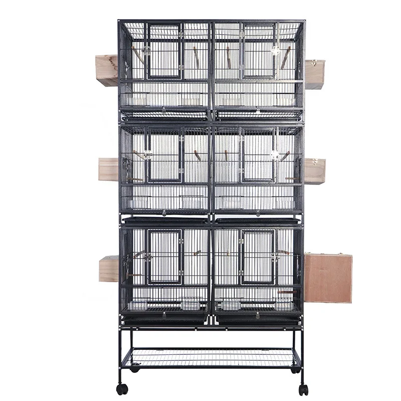 Three layer large group birdcage six grid parrot cage  breeding  large Xuan Feng monk pairing Cage isolation cage