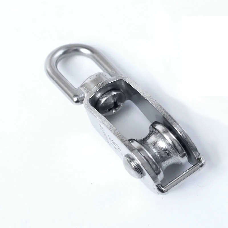 M32 High Quality Stainless Steel Heavy Duty Steel Single Wheel Swivel Lifting Rope Pulley Block