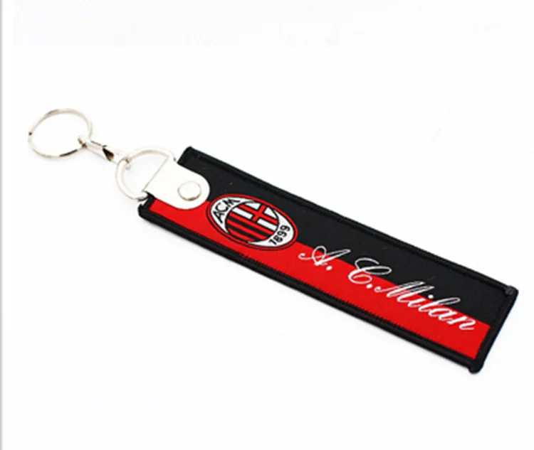 Custom Double Sides Various Football Club Team Woven Keychain