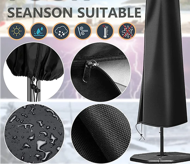 Outdoor Waterproof Patio Umbrella Casual Balcony Parasol Sun Shade Banana Umbrella Cover