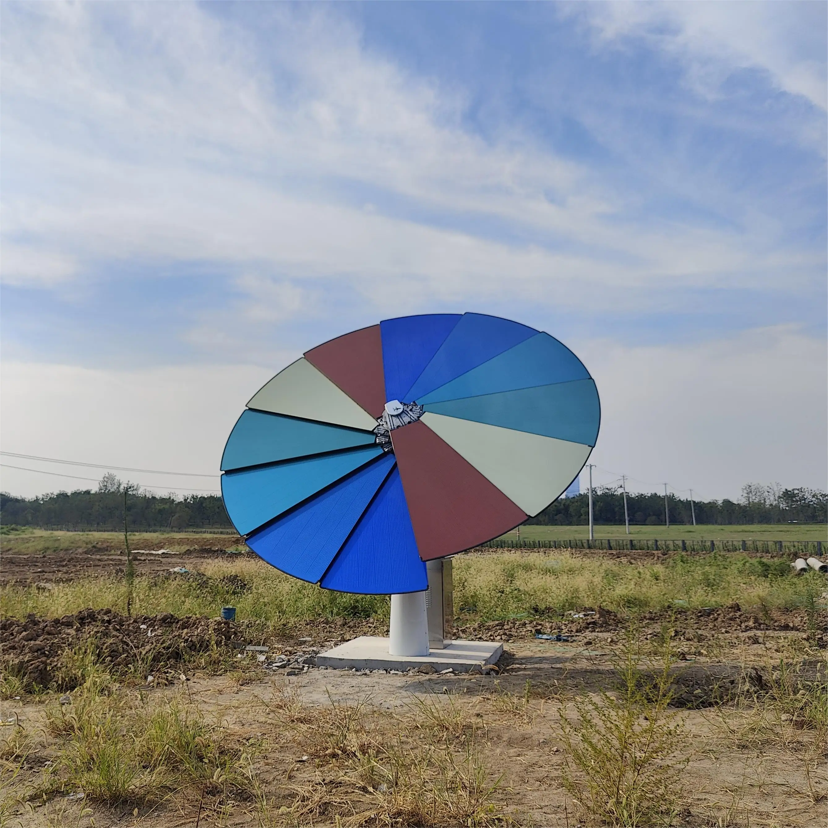 pv tracker 2.6KW solar landscape tracker solar flower flower type solar system flower solar panel system