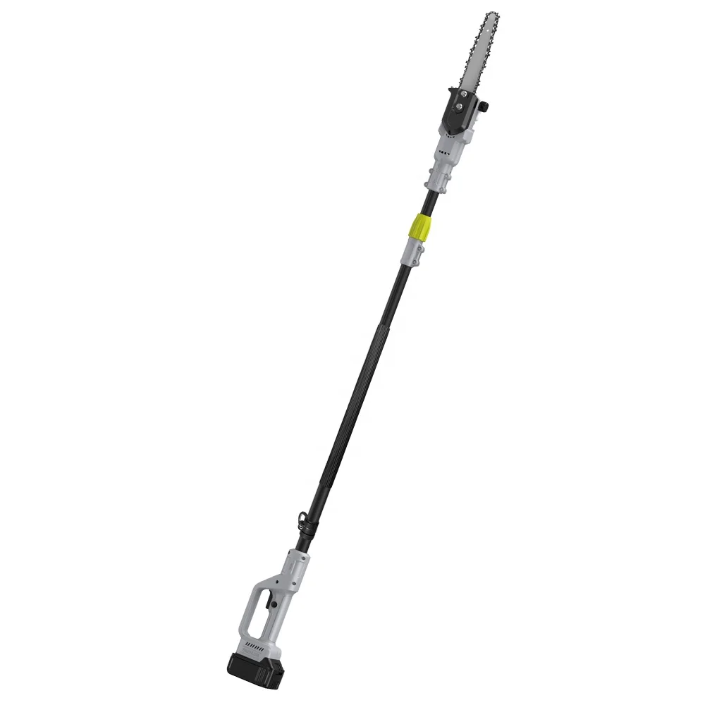 Lithium Chainsaw 18v 20v 21v Cordless Extendable Electric Long Reach Pole Chain Saw Machine 8 inch Cutting Bar auto lubrication