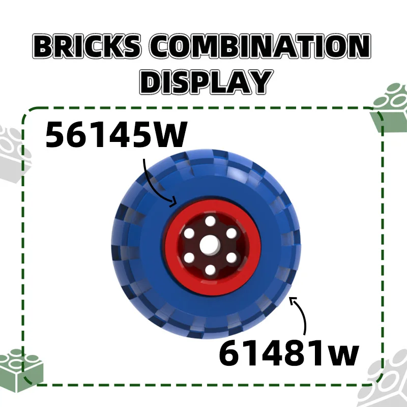 Wange 61481W DIY Подарочная коробка для детских игрушек большой колесной ступицы шины строительный блок Moc ABS пластиковые аксессуары совместимы с кирпичом