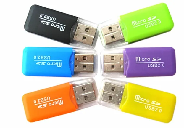  Высокоскоростной мини считыватель карт памяти Micro T-Flash TF SD USB 2