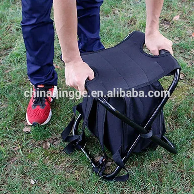 
Folding Camping Cooler Bag Fishing Backpack Chair 