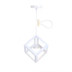 Modern design iron Square Lampshade chandeliers ceiling chandeliers pendant light for bedroom livingroom