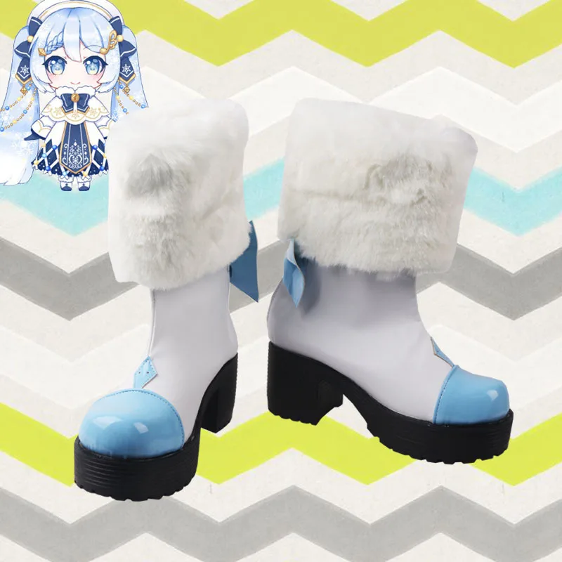 Hatsune future SNOW MIKU 2021 Snow miku cos Shoes cosplay Shoes