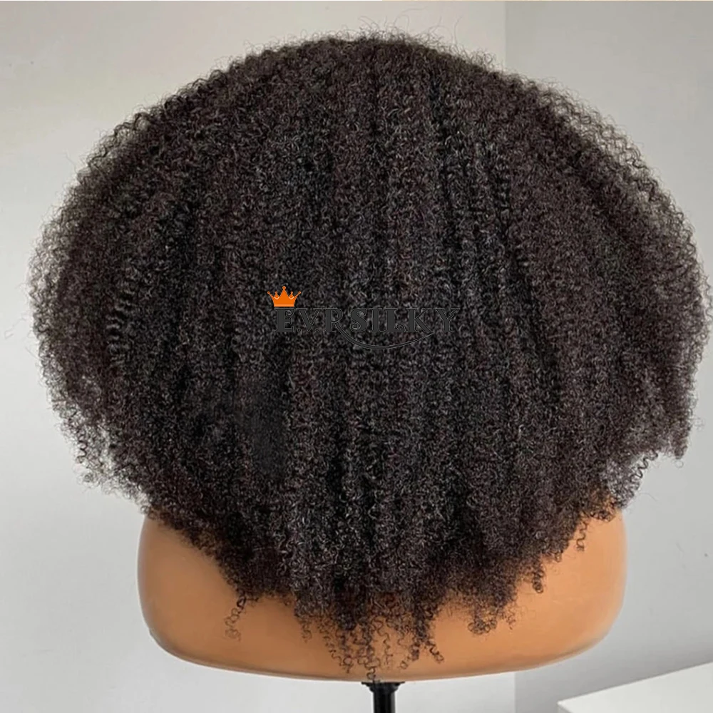 Glueless Mongolia Afro Kinky Curly U Part Wigs 100% Human Hair 100% Unprocessed V Shape Afro Curl None Lace Wig Full 250Density