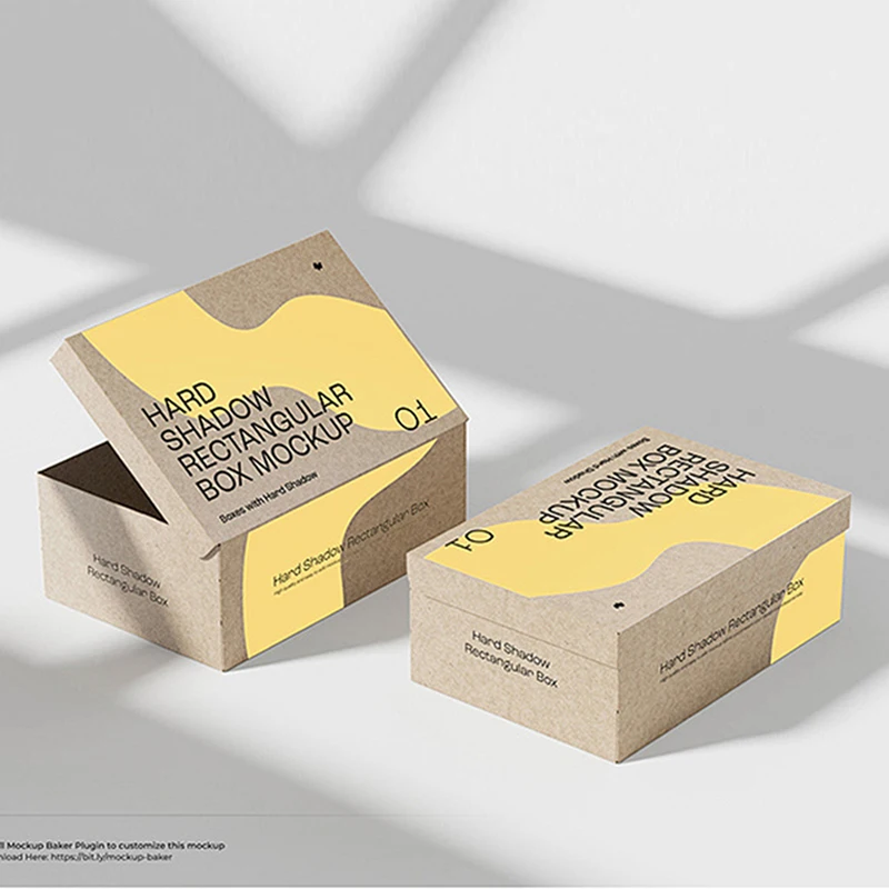 Custom Logo Printed Flat pack Paper Packaging Box Corrugated Carton Cardboard Die Cut Folding Kraft Mailer Shipping Mailing Box