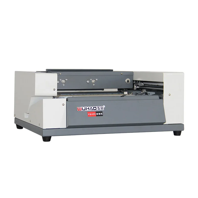 Wuhao PB400 Desktop Automatic Glue Binding Machine Specially Designed for Small Office Development