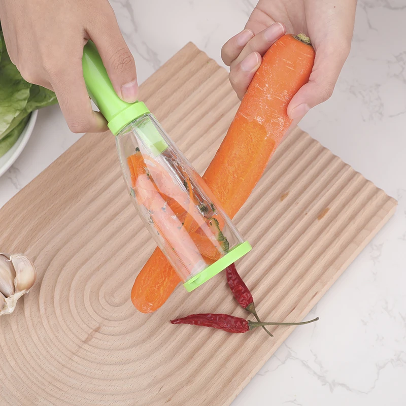 New Arrival Fruit Vegetable Tools Stainless Steel Custom Logo Fruit Peeler Vegetable Peeler With Container