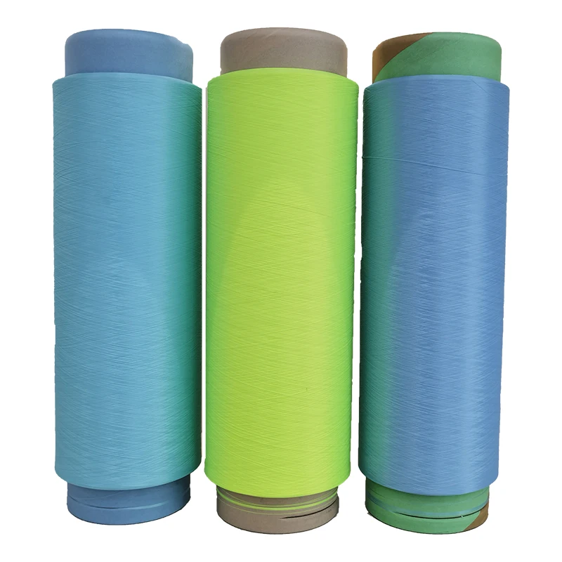 Colorful 55D/36F S And Z Twist Yarn 100% Polyester Dope Dyed Yarn AA DTY  For Seamless Garments