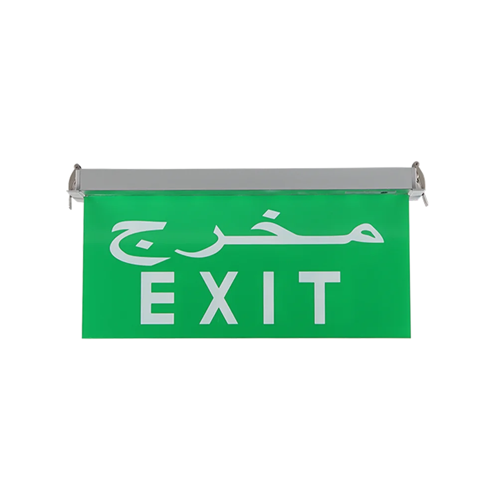 Self-test Rechargeable 4Hours Emergency Green  Board Emergency LED Lighting Left Arrow Exit Sign