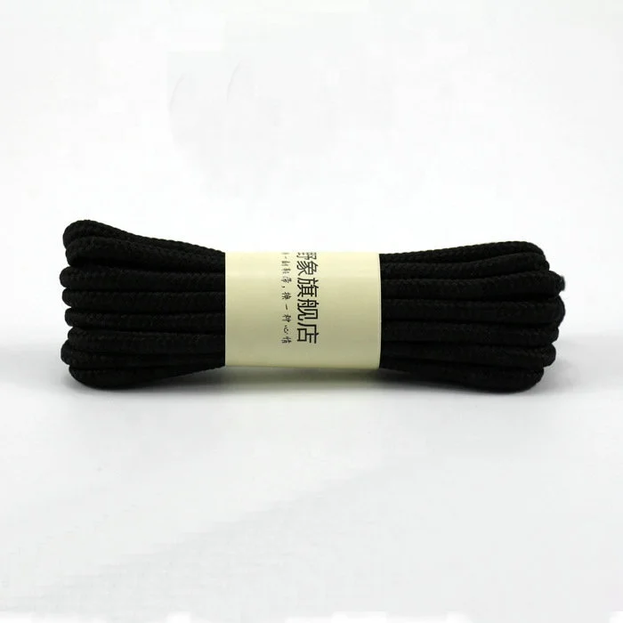 Wholesale 4mm round polyester shoe lace for Martin boots and leather shoes Casual sneakers boots shoelace