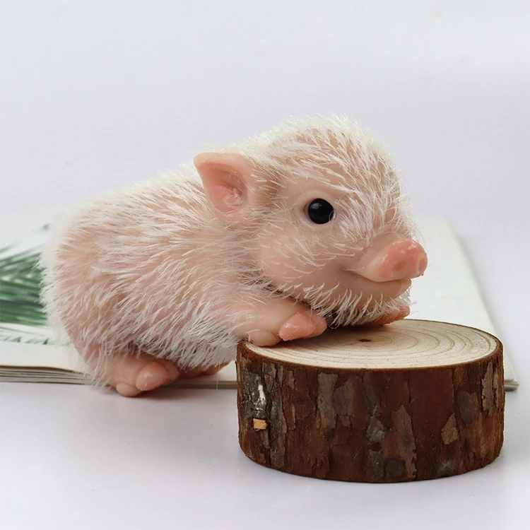 New Design Mini pure silicone lifelike pig  welcome to customize hot selling holiday gifts