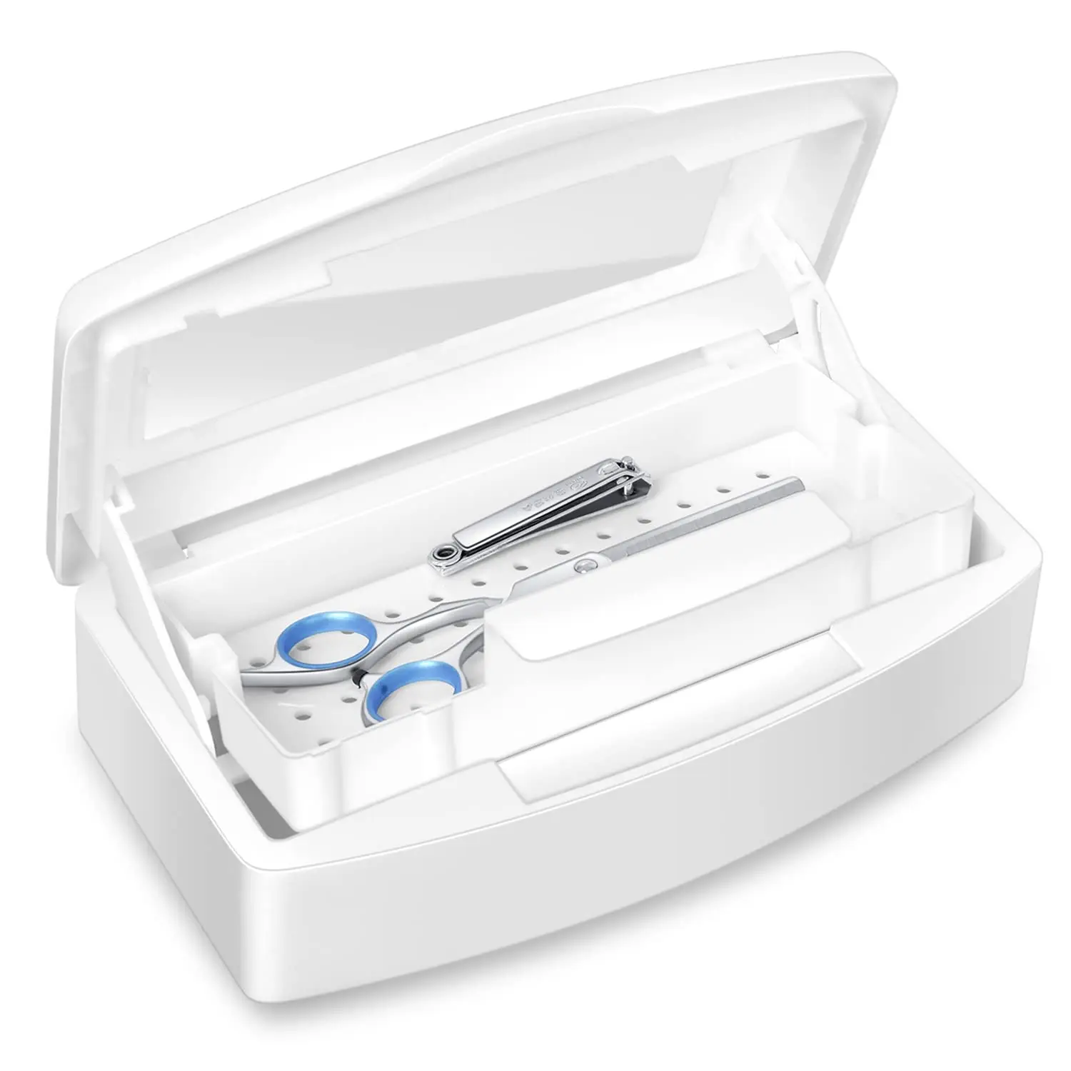 Plastic Nail Clean Sterilizer Box Manicure Nails Art Sterilizer Box for Nails, Tweezer or other Tools