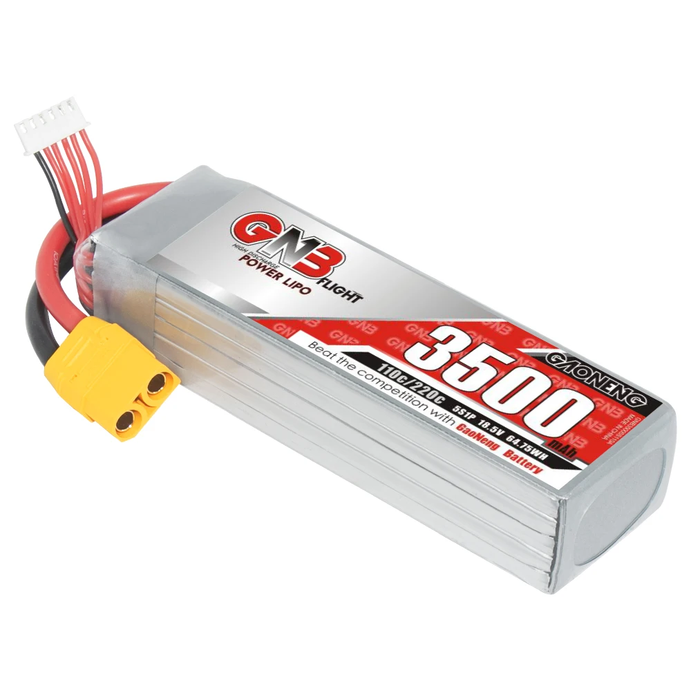 GAONENG GNB 3500mAh 5S 18.5V 110C XT90 RC LiPo Battery FPV Drone Large Scale Plane Helicopter