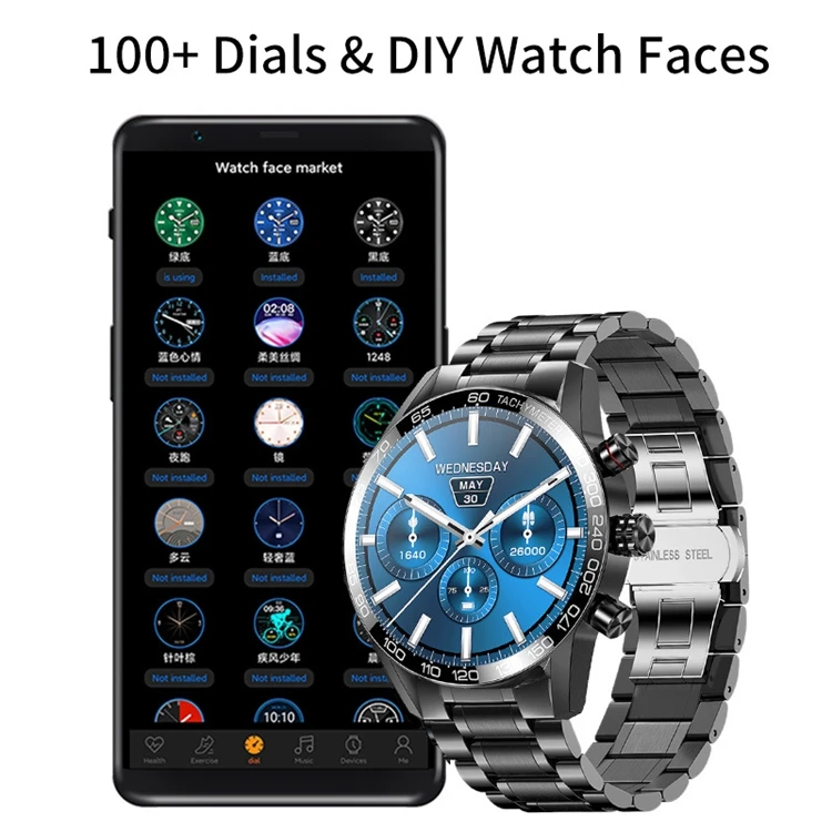 Fashion LIGE New HD Screen Reloj Mens Business Clock Smart Calling Man Smartwatch