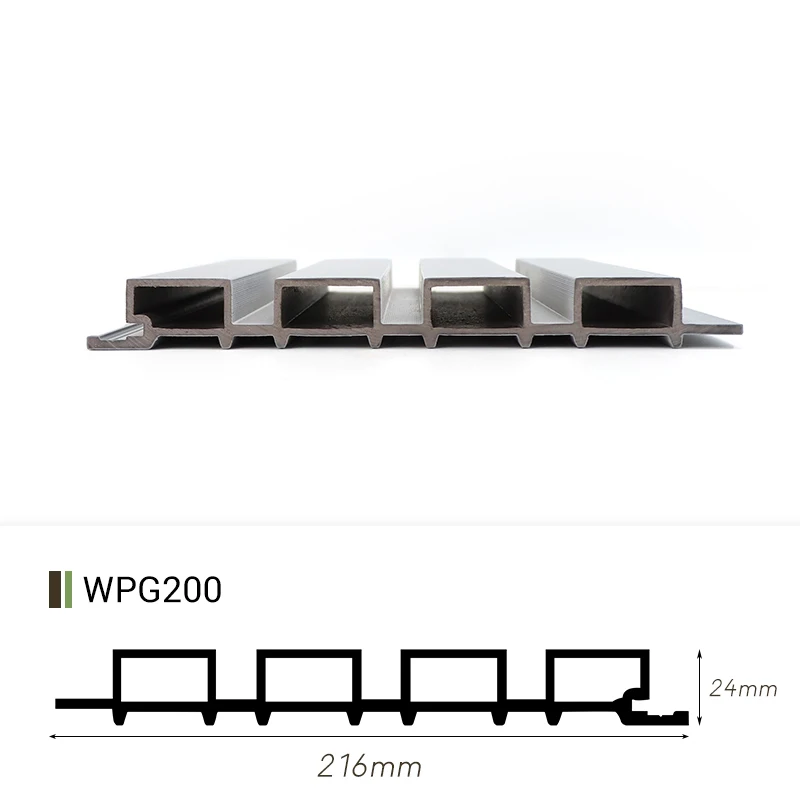 Anti-scratch Co-extrusion Wall Panel WPC Decorative Outdoor Siding Panels Exterior Wall