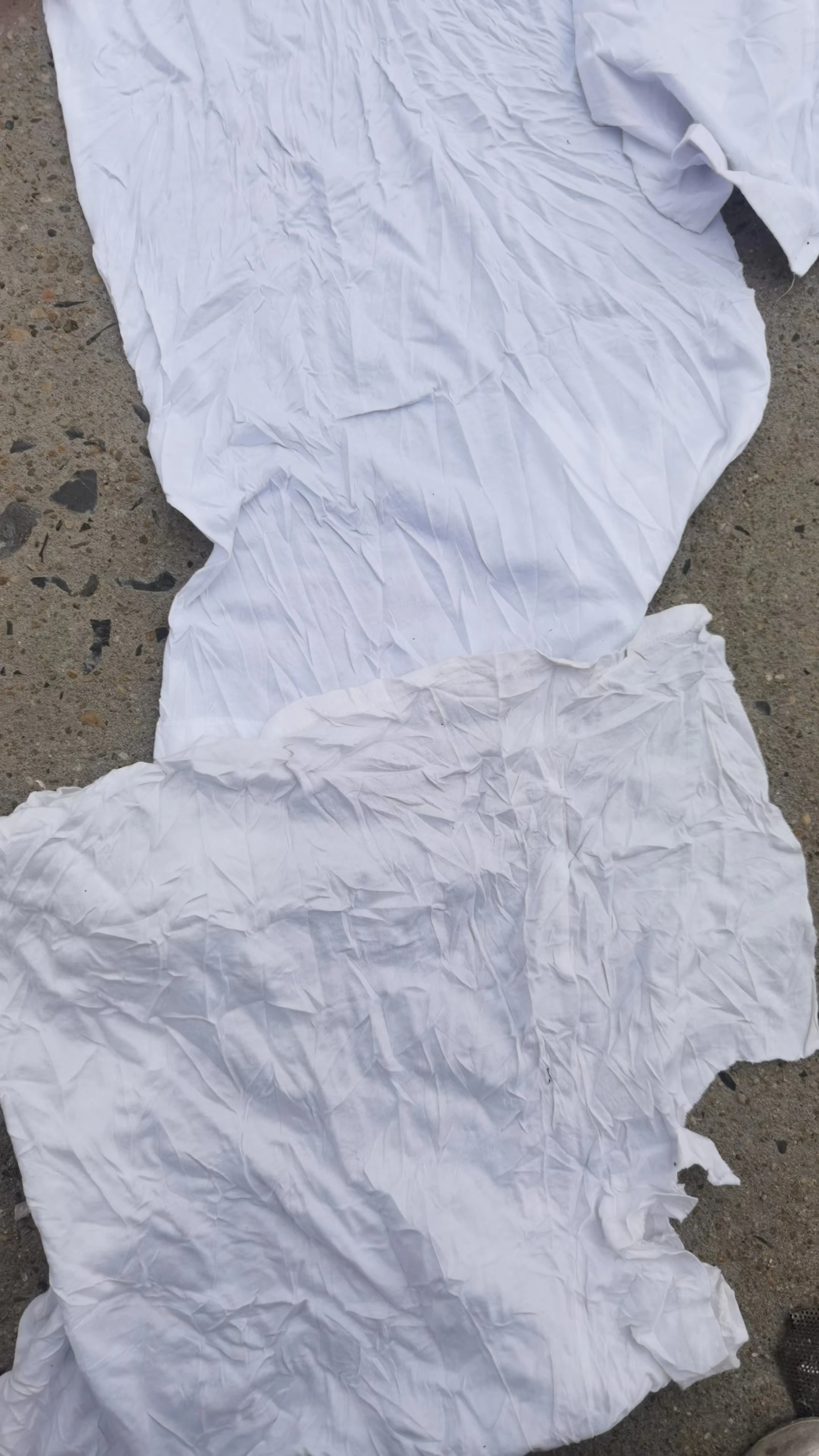 Industrial cleaning cloth cotton white t shirt rags marine cotton wiping rags