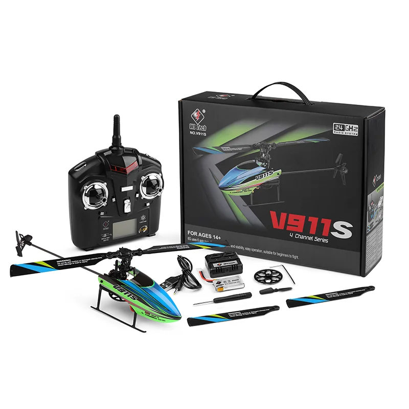 6-axis gyro Летающий вертолет 4ch радиоуправляемые игрушки rc вертолет скорость Wltoys V911S для детей