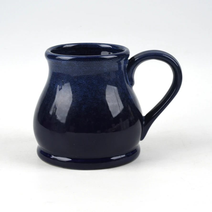 Wholesale handmade ceramic potbelly mug porcelain coffee mug with custom logo