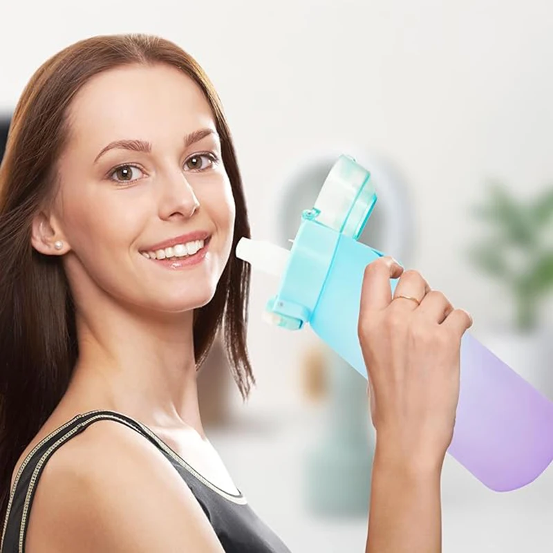 Flavored Water Bottle with Flavour Pods Air Water Up Bottle Frosted 650ml Air Starter Up Set Water Cup for Camping Fishing